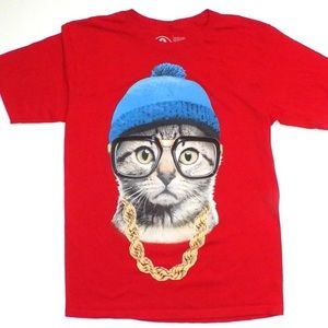 Hipster Cat Graphic Tee
